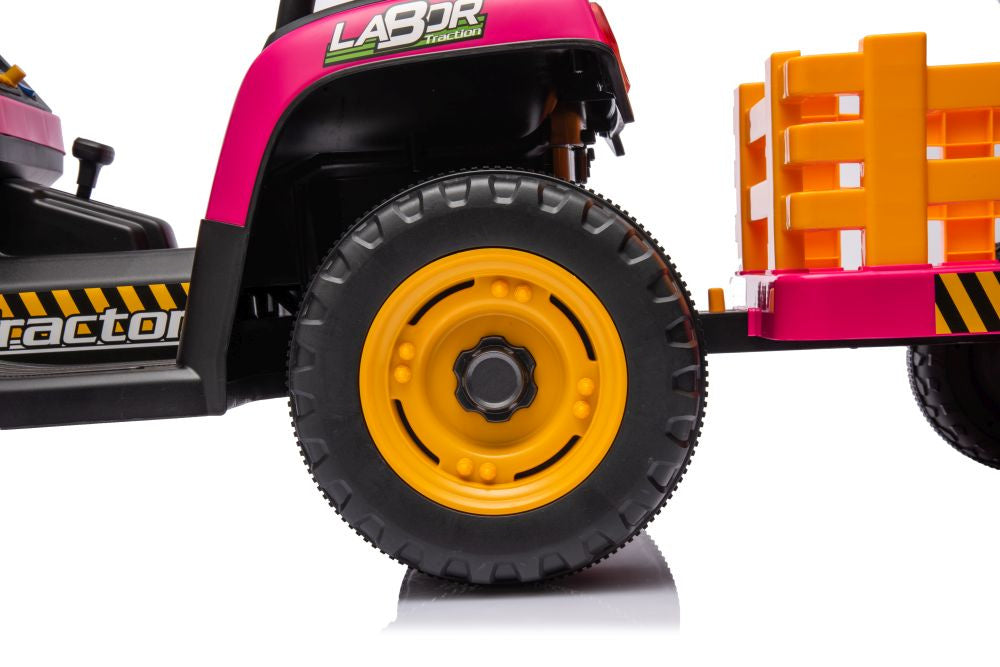 Elektrický traktor BBH-030 růžový s dálkovým ovládáním