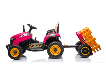 Elektrický traktor BBH-030 růžový s dálkovým ovládáním
