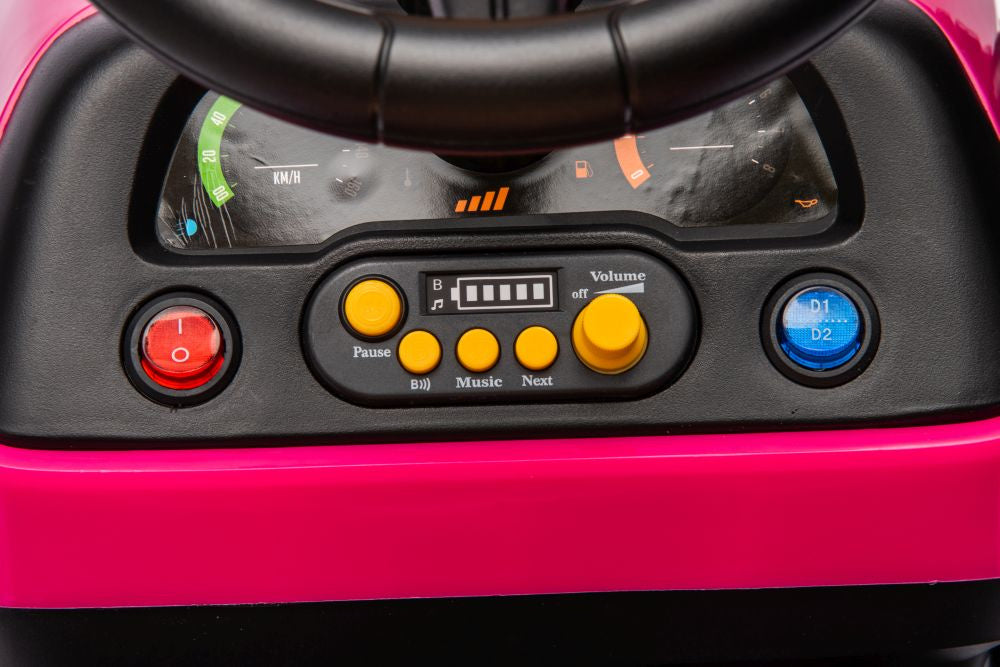 Elektrický traktor BBH-030 růžový s dálkovým ovládáním