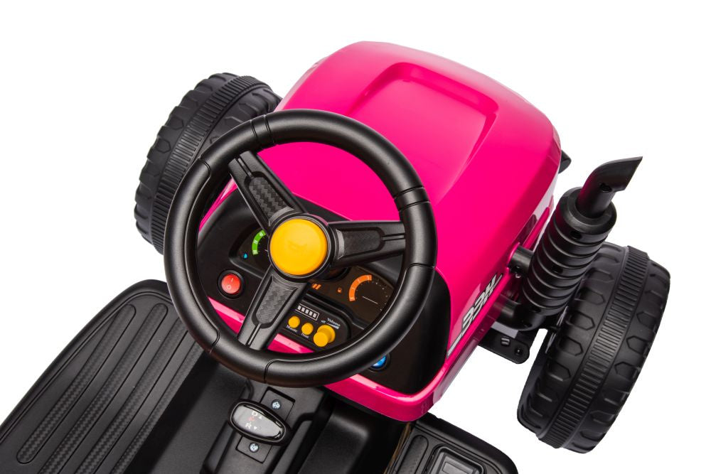 Elektrický traktor BBH-030 růžový s dálkovým ovládáním
