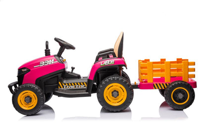 Elektrický traktor BBH-030 růžový s dálkovým ovládáním