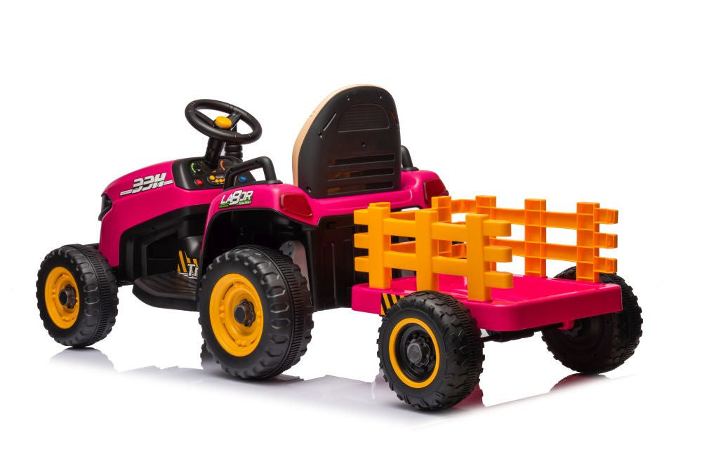 Elektrický traktor BBH-030 růžový s dálkovým ovládáním