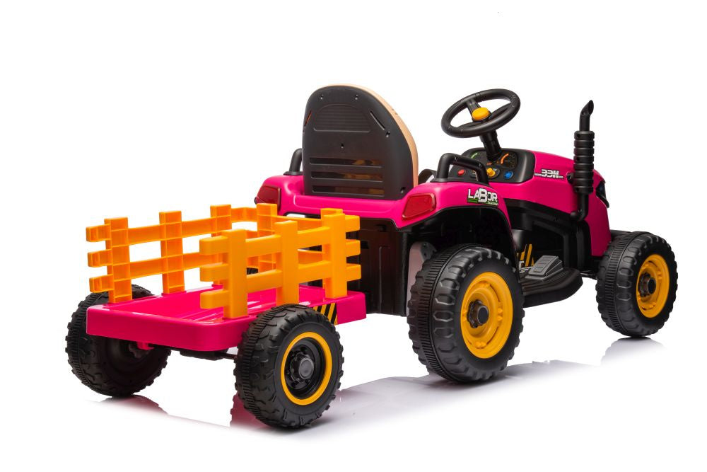 Elektrický traktor BBH-030 růžový s dálkovým ovládáním