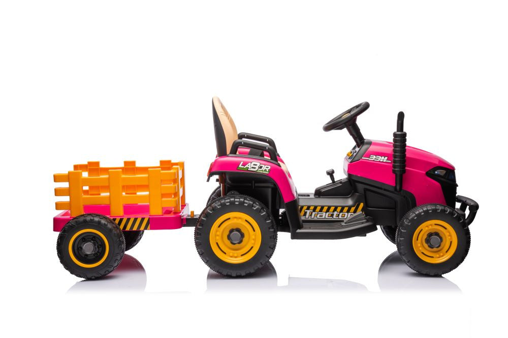Elektrický traktor BBH-030 růžový s dálkovým ovládáním