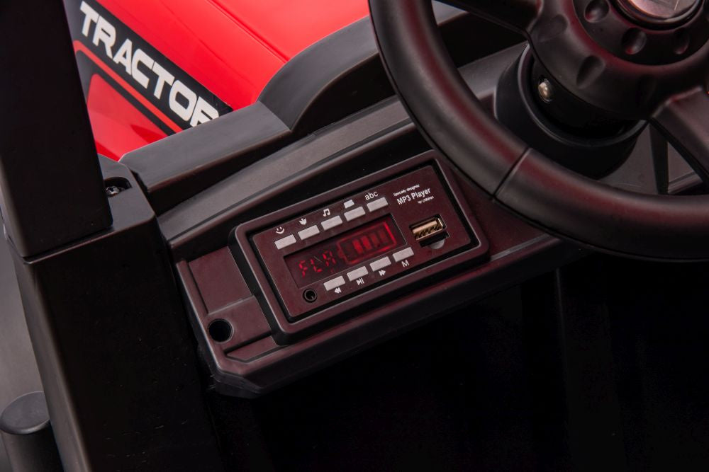 Elektrický traktor na baterie 24V červený A011 – dětské vozítko