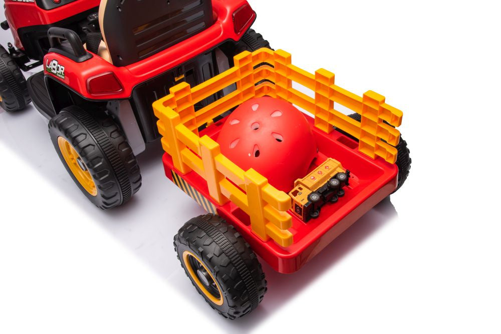 Elektrický traktor na baterii BBH-030 červený – 12V7Ah