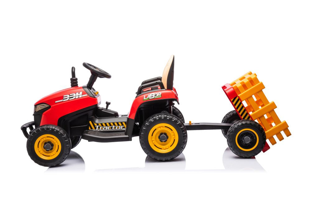 Elektrický traktor na baterii BBH-030 červený – 12V7Ah