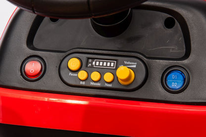Elektrický traktor na baterii BBH-030 červený – 12V7Ah