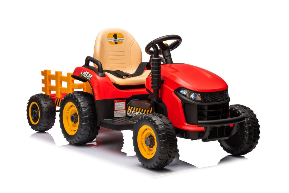 Elektrický traktor na baterii BBH-030 červený – 12V7Ah
