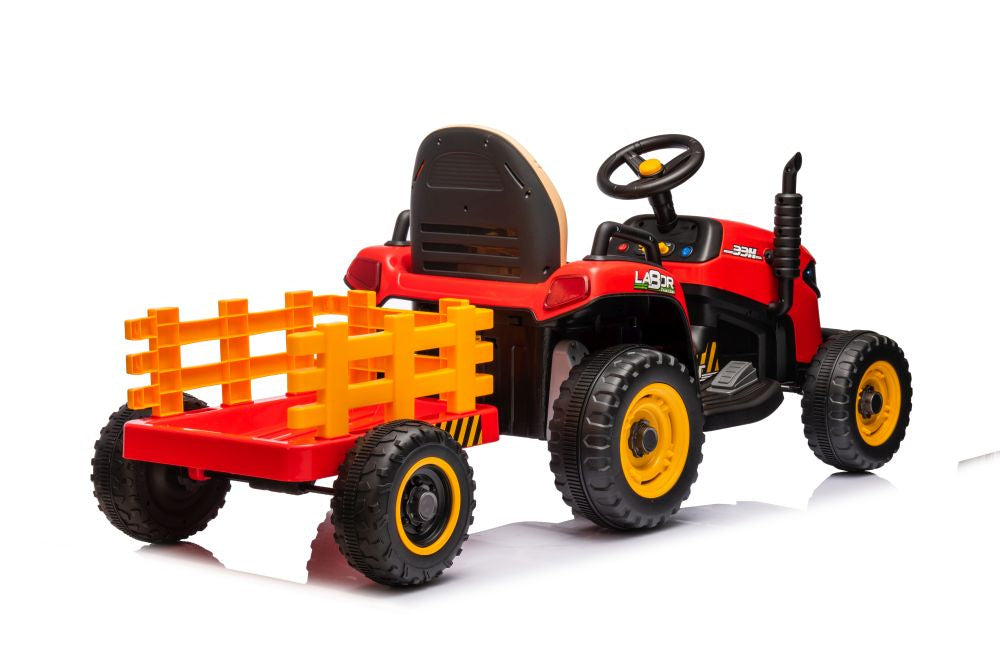 Elektrický traktor na baterii BBH-030 červený – 12V7Ah