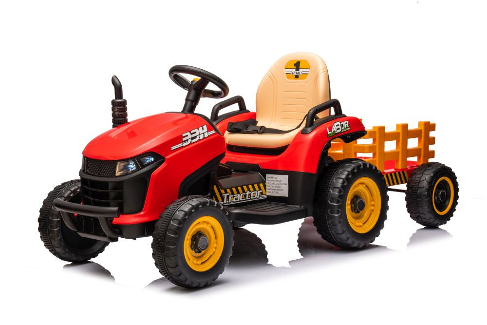 Elektrický traktor na baterii BBH-030 červený – 12V7Ah