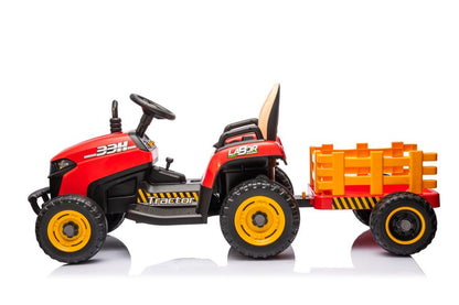 Elektrický traktor na baterii BBH-030 červený – 12V7Ah
