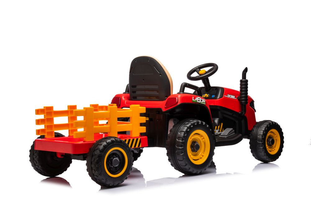 Elektrický traktor na baterii BBH-030 červený – 12V7Ah