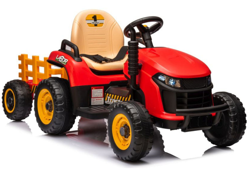 Elektrický traktor na baterii BBH-030 červený – 12V7Ah