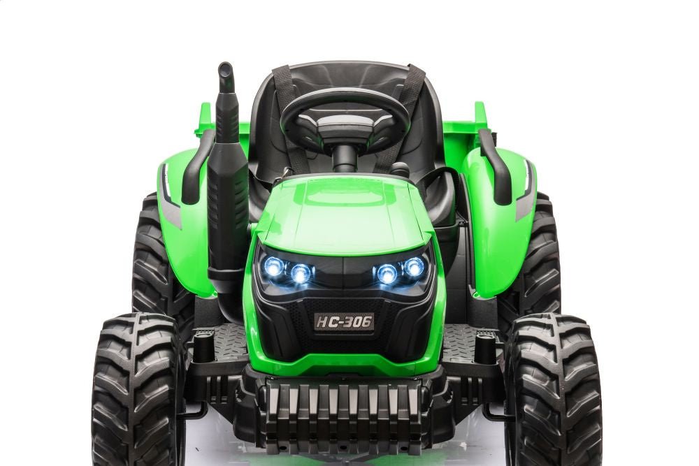 Elektrický traktor pro děti HC-306 24V zelený s dálkovým ovládáním