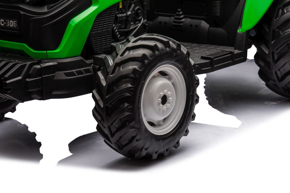 Elektrický traktor pro děti HC-306 24V zelený s dálkovým ovládáním