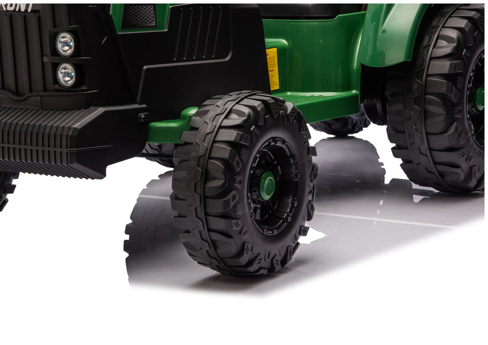 Elektrický traktor s přívěsem 24V tmavě zelený – CH9959B
