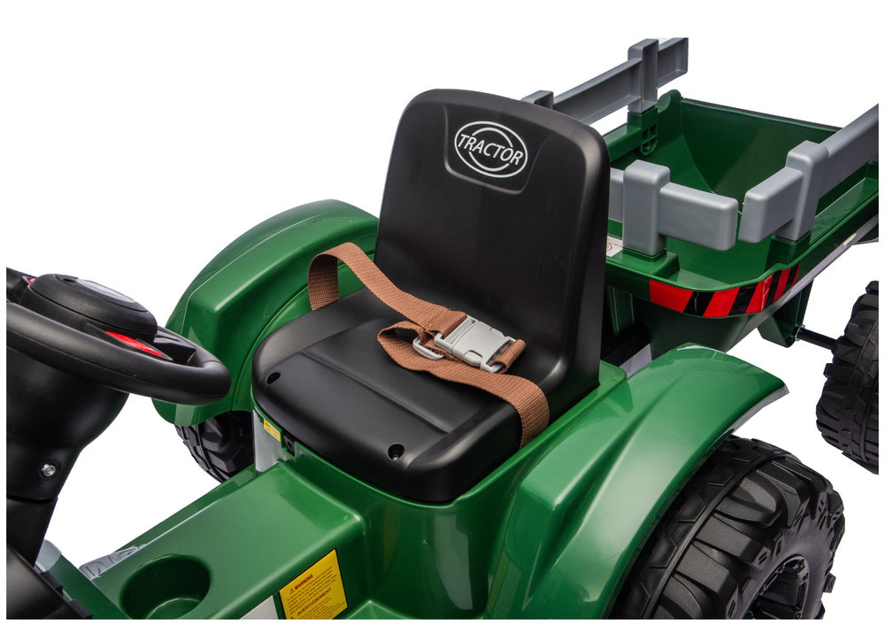 Elektrický traktor s přívěsem 24V tmavě zelený – CH9959B