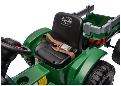 Elektrický traktor s přívěsem 24V tmavě zelený – CH9959B