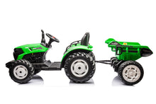 Elektrický traktor s přívěsem HC 306 na akumulátor 24V jasně zelený