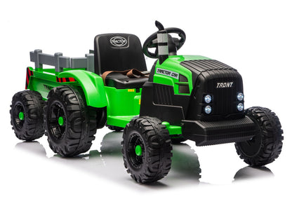 Elektrický traktor s přívěsem pro děti světle zelený 24V – CH9959B