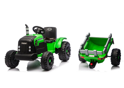 Elektrický traktor s přívěsem pro děti světle zelený 24V – CH9959B