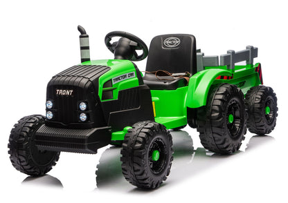 Elektrický traktor s přívěsem pro děti světle zelený 24V – CH9959B