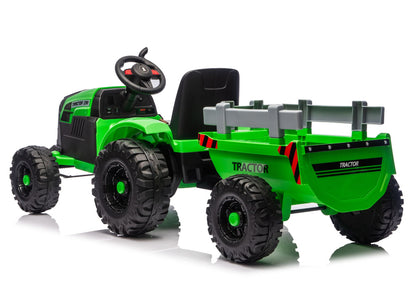 Elektrický traktor s přívěsem pro děti světle zelený 24V – CH9959B