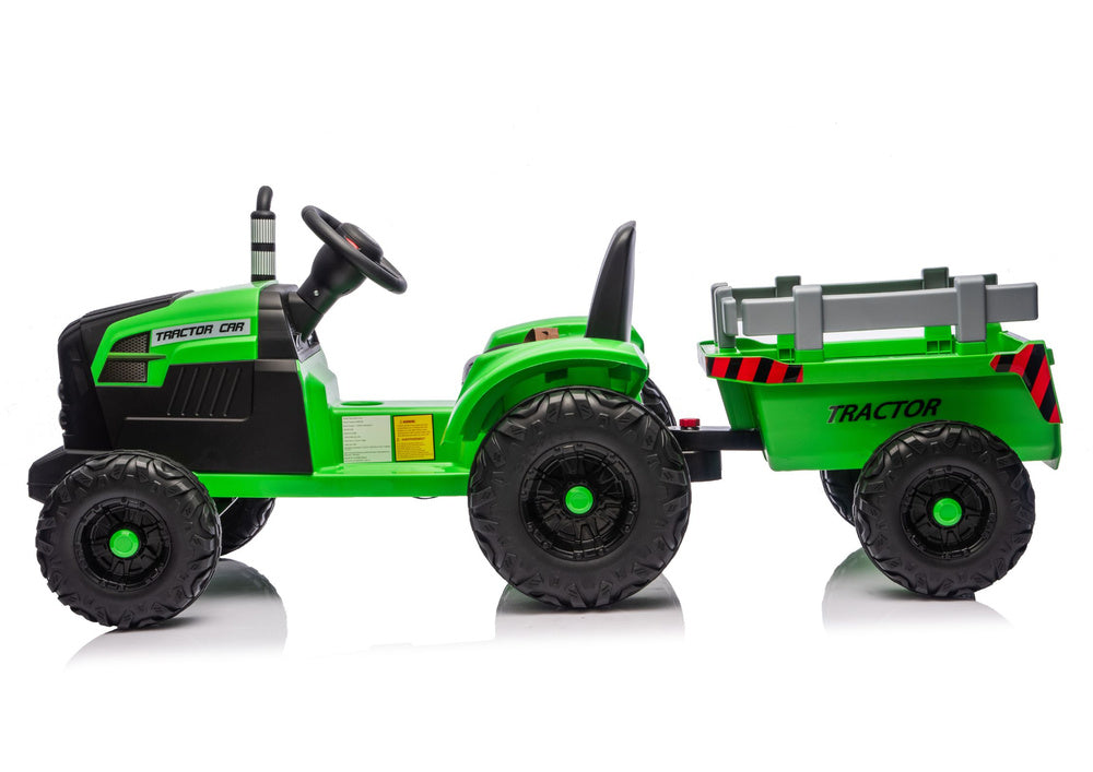 Elektrický traktor s přívěsem pro děti světle zelený 24V – CH9959B