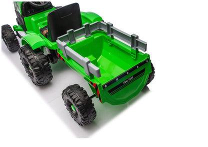 Elektrický traktor s přívěsem pro děti světle zelený 24V – CH9959B