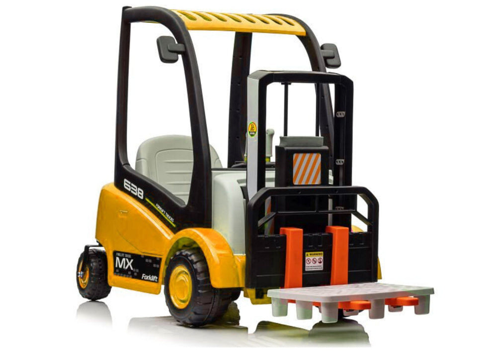 Elektrický vysokozdvižný vozík XMX638 žlutý – 12V pro děti