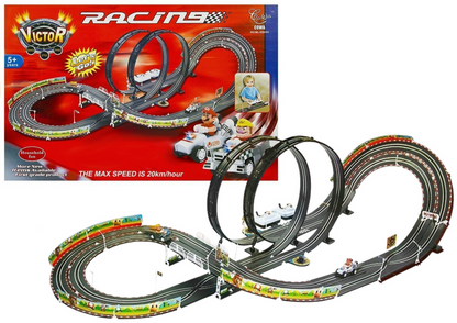 Elektrický závodní okruh 452cm se 2 autíčky Mario RC 20km/h