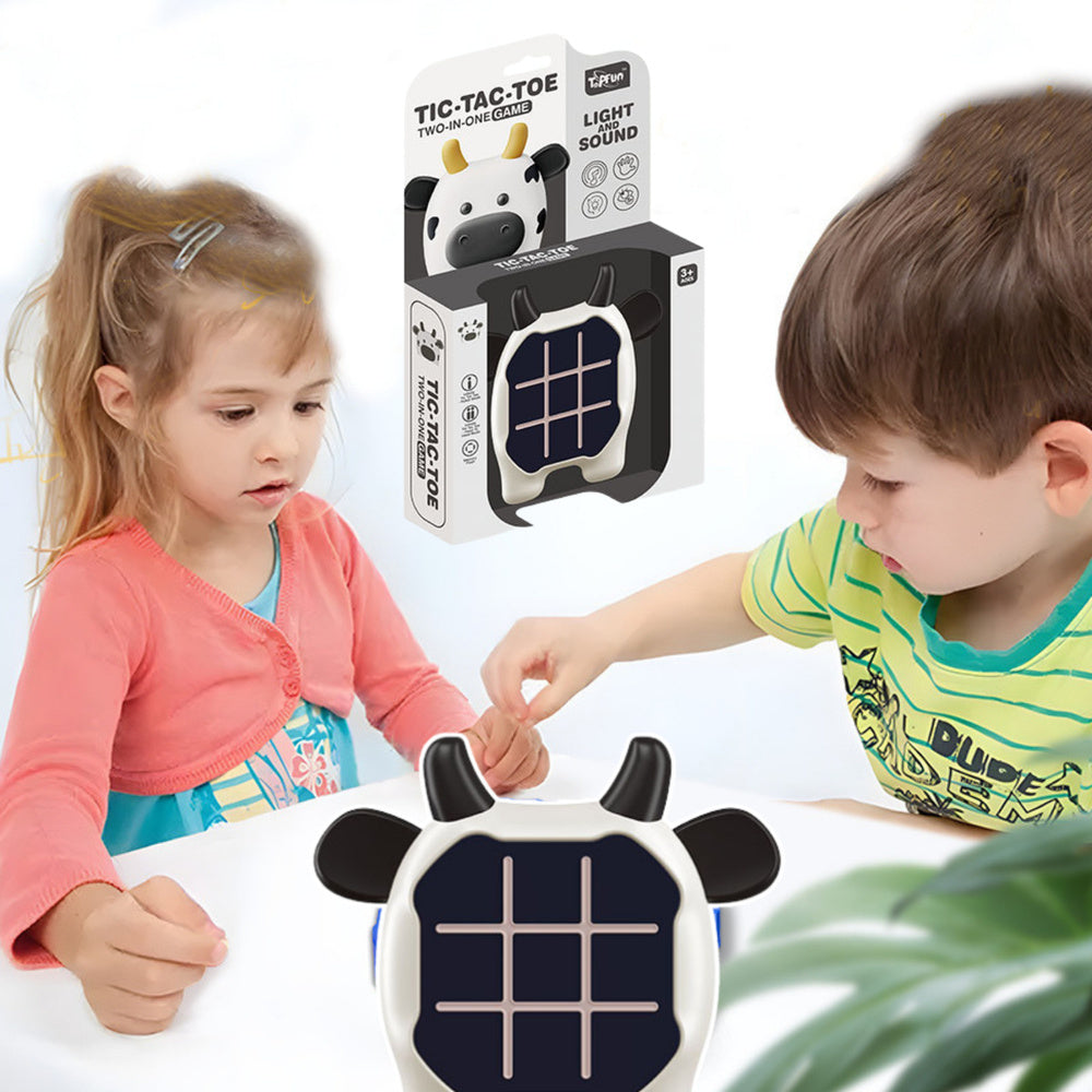 Elektronická hra 3v1 Piškvorky Memory Kráva černobílá