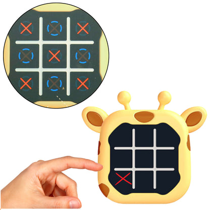 Elektronická hra 3v1 piškvorky memory žirafa žlutá