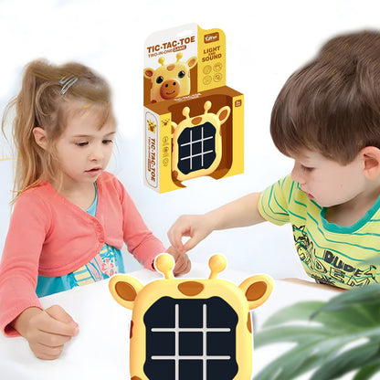 Elektronická hra 3v1 piškvorky memory žirafa žlutá