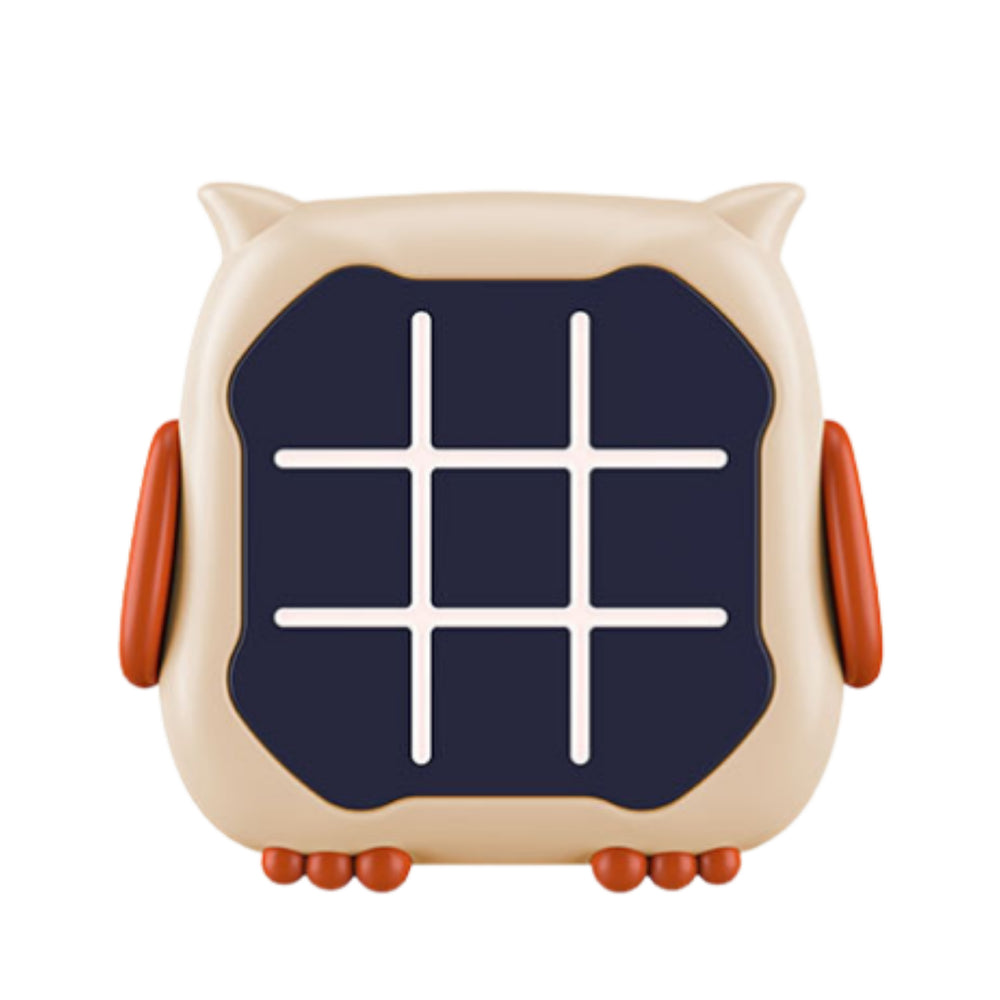 Elektronická hra 3v1 piškvorky paměť sova béžová