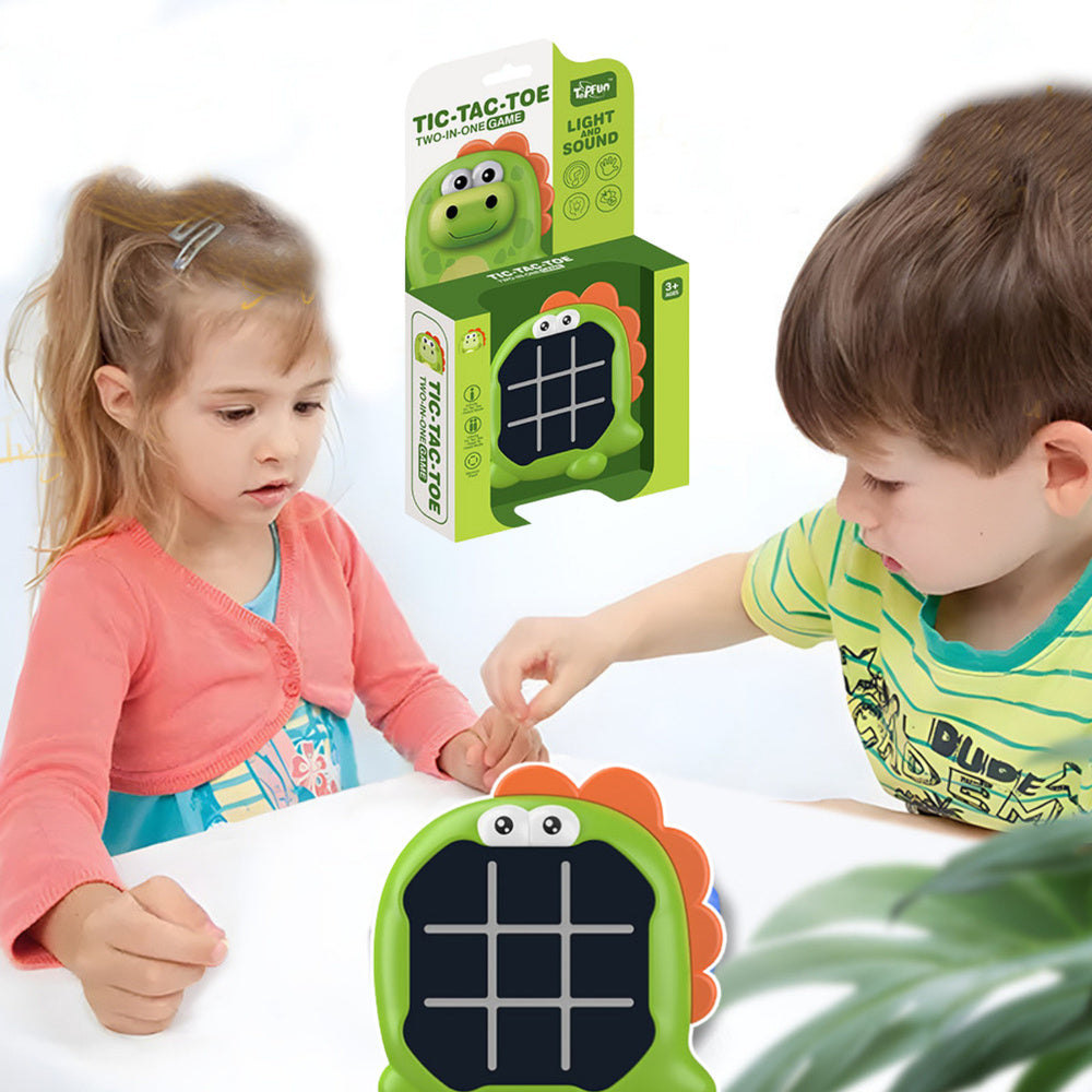 Elektronická hra 3v1 Piškvorky Pexeso se zvuky – dinosaurus