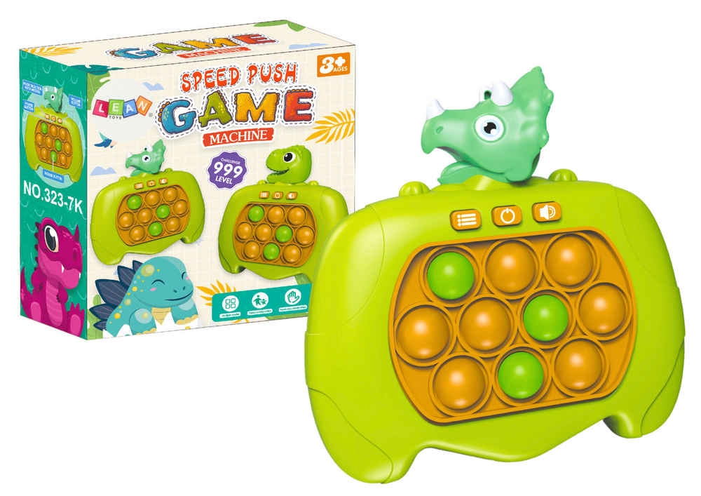 Elektronická hra Pop It dinosaurus 999 úrovní zelená