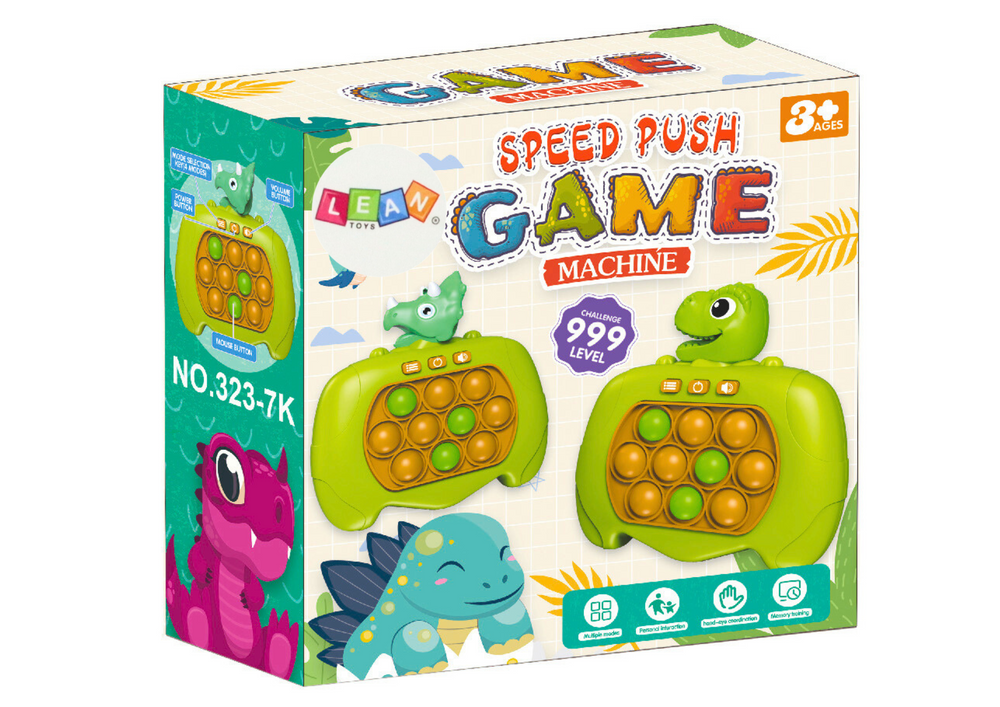 Elektronická hra Pop It dinosaurus 999 úrovní zelená