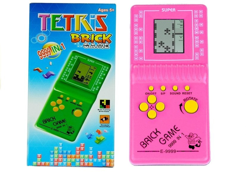 Elektronická hra Tetris kapesní – s displejem | růžová