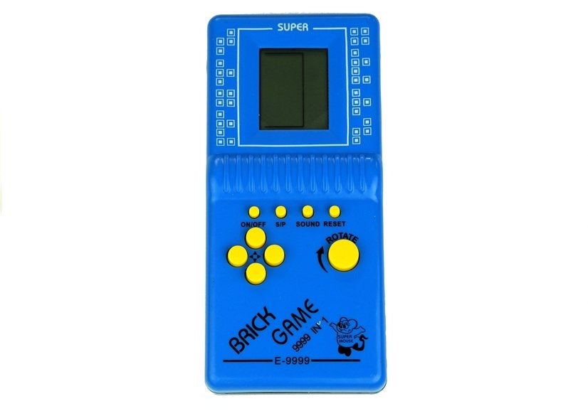 Elektronická hra Tetris kapesní s LCD displejem modrá