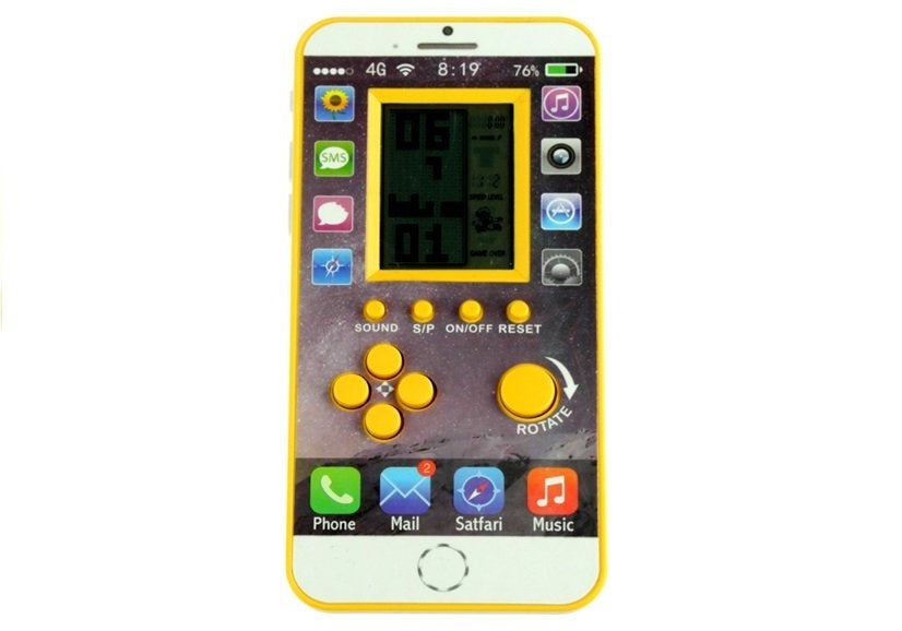 Elektronická hra Tetris kapesní verze ve tvaru telefonu