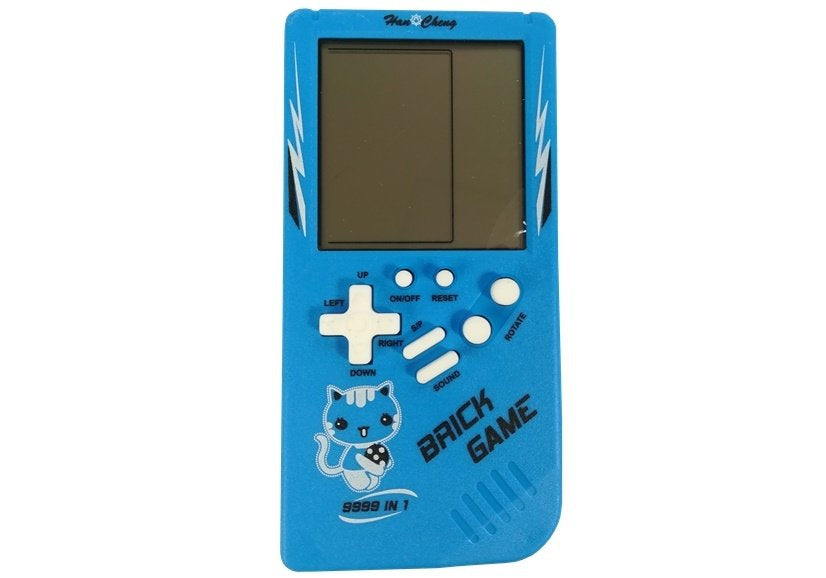 Elektronická hra Tetris s velkým displejem modrá