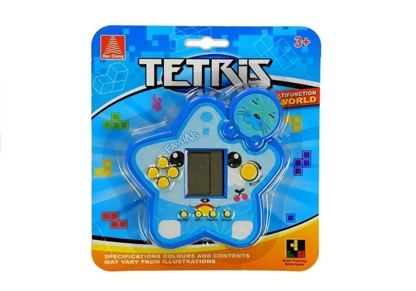 Elektronická hra Tetris ve tvaru hvězdičky modrá