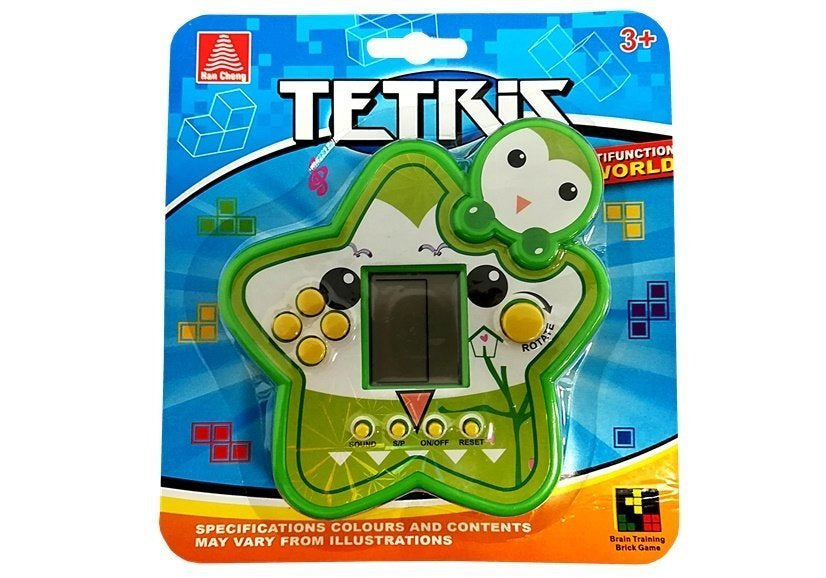 Elektronická hra Tetris ve tvaru hvězdičky zelená