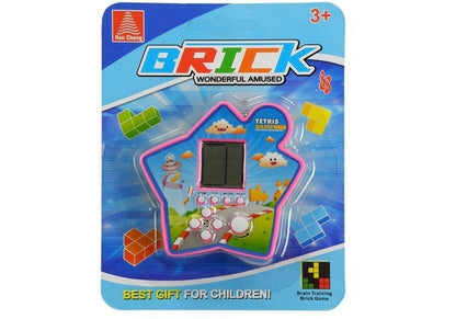 Elektronická kapesní hra Tetris hvězda s displejem fialová