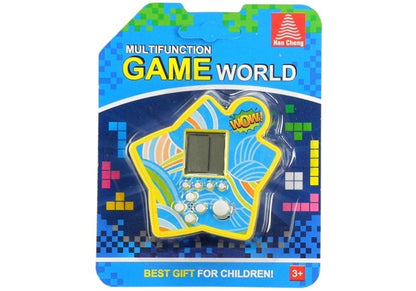 Elektronická kapesní hra Tetris hvězda žlutá