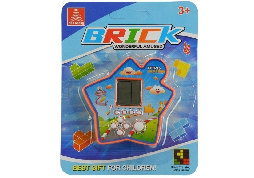 Elektronická kapesní hra Tetris hvězdička oranžová
