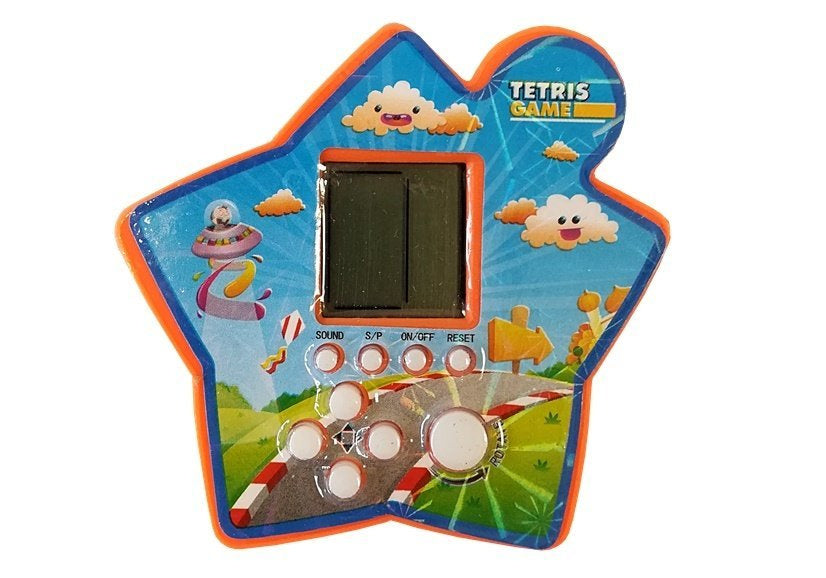 Elektronická kapesní hra Tetris hvězdička oranžová