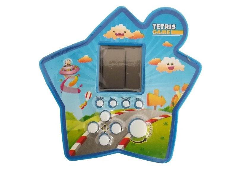 Elektronická kapesní hra Tetris s LCD displejem modrá